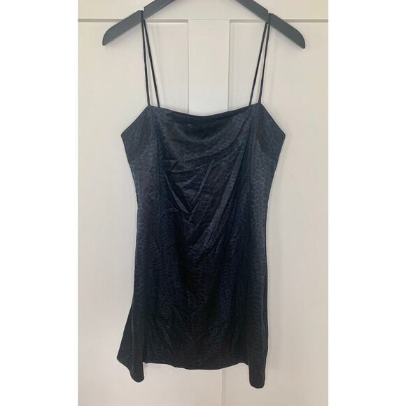 Anine Bing Valentine Mini Slip Dress Large Animal Print Sleeveless Stretch - Picture 2 of 4